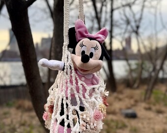 Romantic Crochet Net Bag – Handmade Floral Mesh Tote – Cute Gift Idea – Perfect for Beach, Wedding, Picnic or Everyday Use