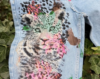 Hand-Painted Jeans: Boho Festival Denim, Wearable Art