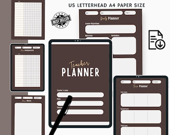 Teacher Planner Printable: Undated Academic Planner (Digital Download)