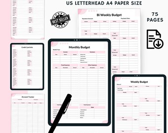 Budget Planner Bundle Printable: Monthly, Weekly, & Financial Tracker (Digital Download)