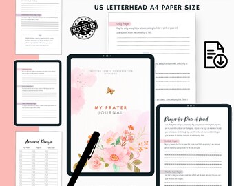 Prayer Journal Printable: Bible Study & Gratitude (PDF)