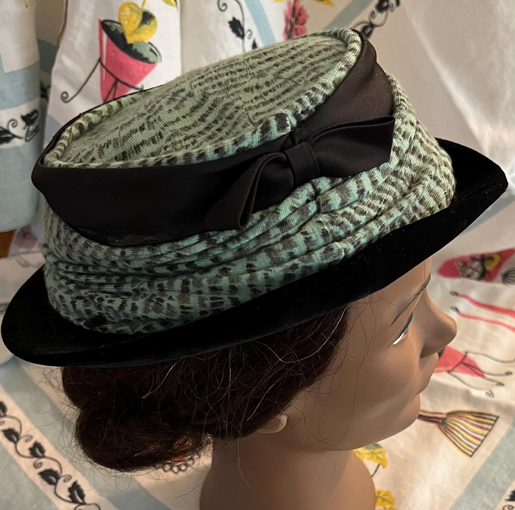 Turquoise 1950s Hat - Etsy