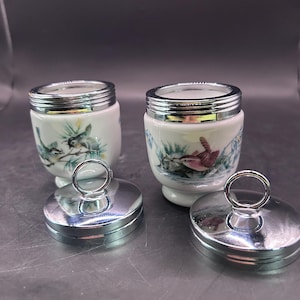 Royal Worcester Bird Porcelana Ovos Coddlers