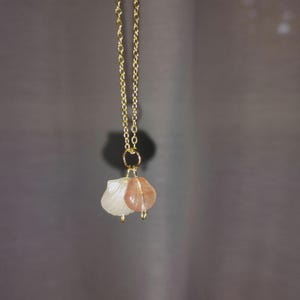 seashell necklace, seashell summer necklace, beach necklace, gold ocean necklace