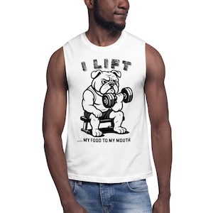 Muscle Shirt Tank Top Unisex Workout Tee Funny Exercise Gym Shirt for Men & Women