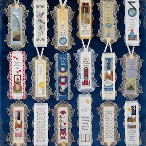Vintage Cross Stitch Pattern Set "Religious Bookmarks" – Faith & Scripture Designs, PDF Instant Download