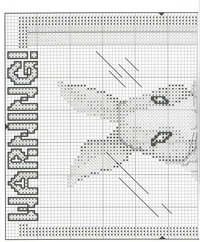 Vintage Cross Stitch Pattern Rabbit , Bunny Cross Stitch , PDF Instant ...