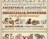 Vintage Cross Stitch Alphabet Patterns – Decorative Letters Embroidery Designs, PDF Instant Download