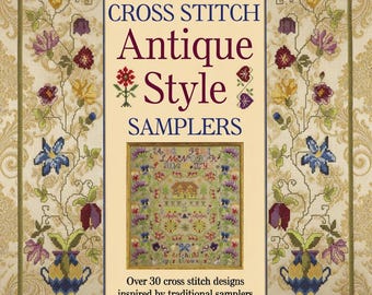 Vintage Cross Stitch Antique Style Samplers, PDF Instant Download