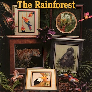 Vintage Cross Stitch Designs, The Rainforest, PDF Instant Download