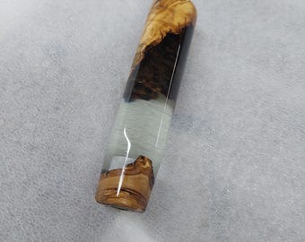 Wood Beer Tap Handle With Epoxy , Unique Handle, Olive Beer Tap Handle