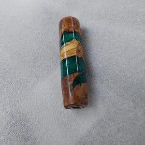 Wood Beer Tap Handle With Epoxy , Unique Handle, Olive Beer Tap Handle