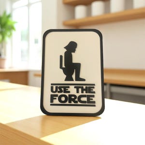 Darth Vader Bathroom Sign – 3D Printed Funny Star Wars Restroom Decor