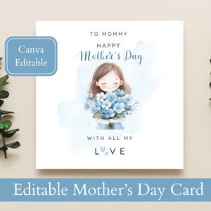 Cartão de Dia das Mães para Mamãe, Cartão de Dia das Mães Personalizado para Mães, Primeiro Presente de Dia das Mães para Mães Novatas, Cartão de Mãe de uma Criança Pequena