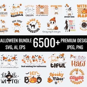6500+ Halloween SVG Bundle | PNG Halloween MEGA Bundle, Halloween Sublimation Bundle, Horror Characters, Vintage Halloween, Halloween Decor