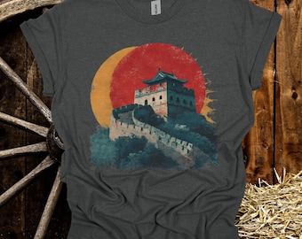 90s Vintage Great Wall of China T Shirt / Travel Locale Souvenir 