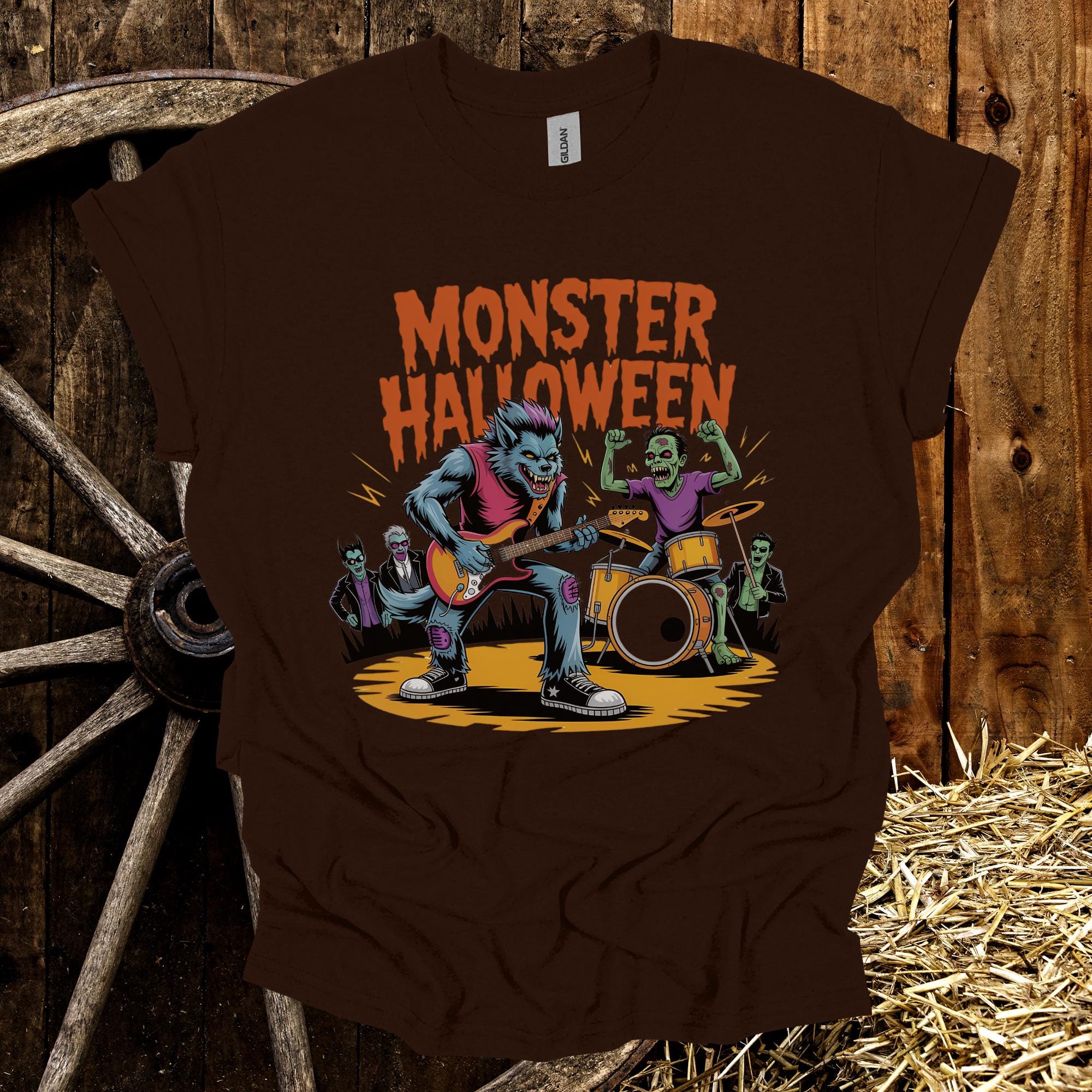 Halloween バンド Tシャツ Monster Rock Band Halloween T-shirt: Funny Werewolf & Zombie