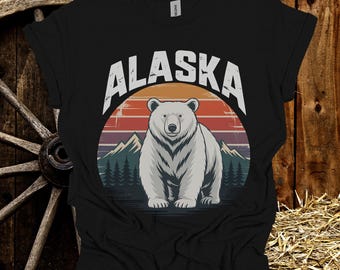 Vintage Alaska T-Shirt: Retro Polar Bear Graphic Tee