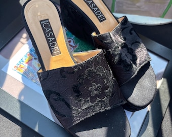 Sandalias de plataforma negras para mujer de Casadei