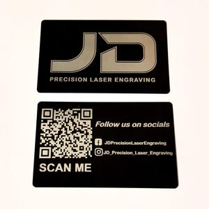 Cartes de visite personnalisées anodisées noires