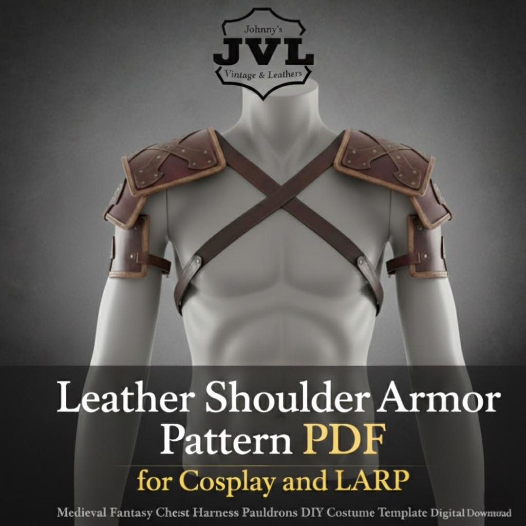 Armor Pattern Pdf Leather Shoulder Armor Pattern PDF for Cosplay and LARP Medieval ...