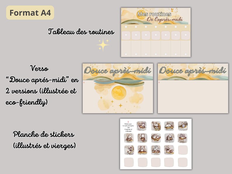 Morning Routine Printable Chart for Kids – Watercolor Visual Schedule ...