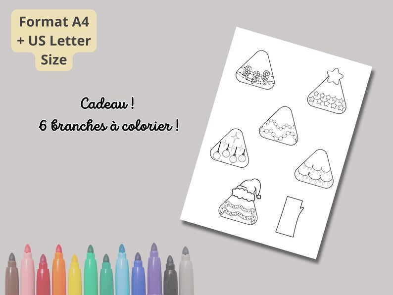Build a Christmas Tree – Printable PDF Activity | Fine Motor Skills | Montessori Game | Preschool Learning | Cut and Play - Kindy activity image 5