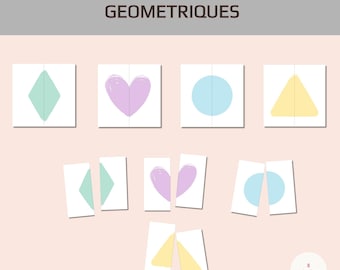 Printable Shape Matching Cards | Toddler Educational Game | Montessori-Inspired Cut & Match Activity
