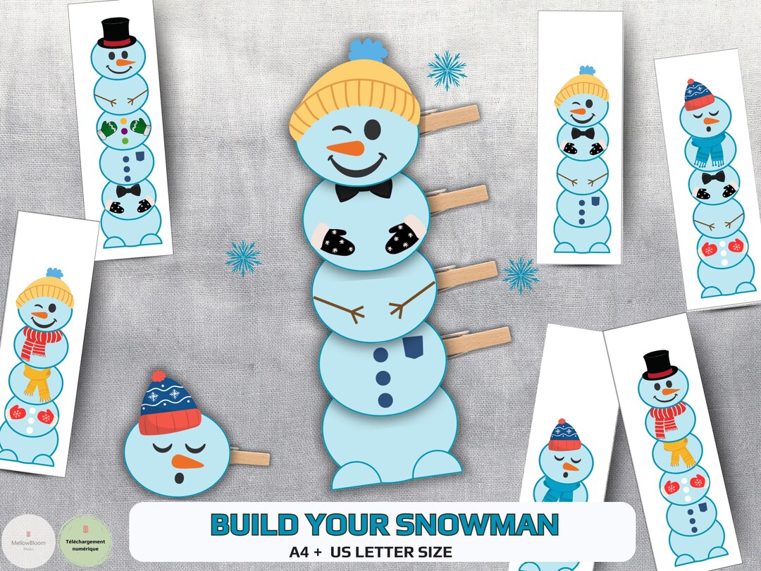 Build a Snowman – Printable PDF Activity | Fine Motor Skills ...