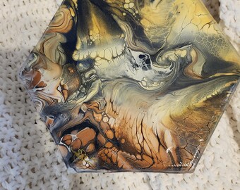 Nergyl’s Garden – 8x8 Resin Abstract Art | Dark Fantasy Decor | Warhammer Inspired Mini Painting