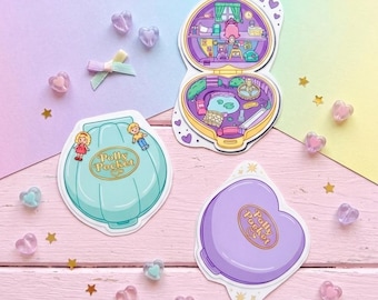 90s Pastel Polly Pocket Inspired Sticker Pack of 3