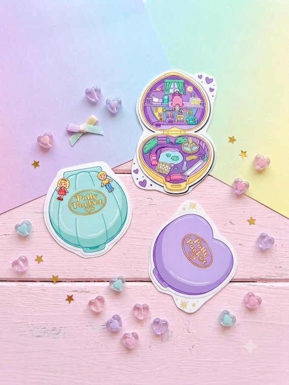 90s Pastel Polly Pocket Inspired Sticker Pack of 3