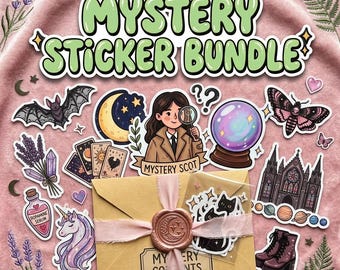 Mystery Sticker Bundle – Celestial, Witchy, Gothic, Y2K Themes