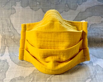 Organic Muslin Cotton Face Mask: Double Layered, Wired Nose