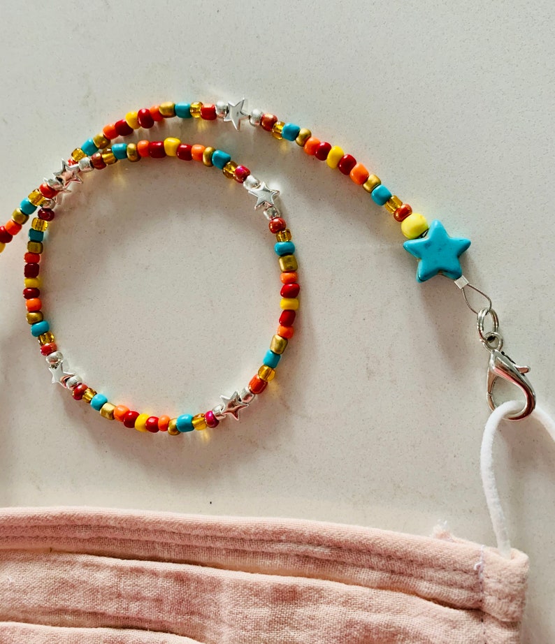 Kids Beaded Mask Lanyard