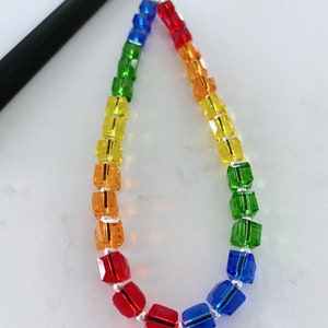 Crystal Phone Charm Straps Wristlets Rainbow Friendship Kendall Jenner Phone charm inspired 8mm Crystal Glass Beaded Phone Charm Accessory