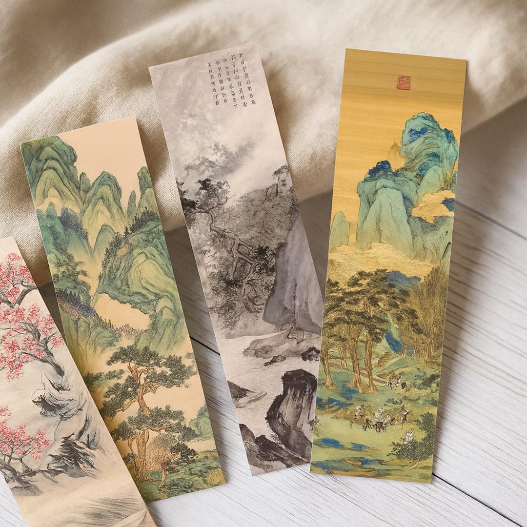 Personalized Asian Art Bookmark Set - Elegant and Zen Personalized Gift ...
