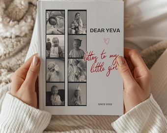 Personalized 'Letters to My Daughter' Journal: Retro Photo Collage Cover