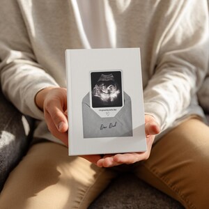 Personalized Pregnancy Reveal Notebook: Photo Keepsake Gift for Dad-to-Be