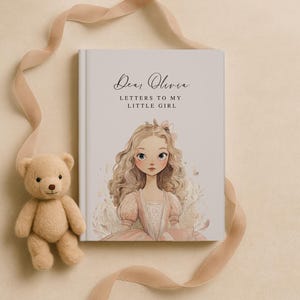 Personalized Letters to My Daughter Journal: Watercolor Princess Baby Keepsake