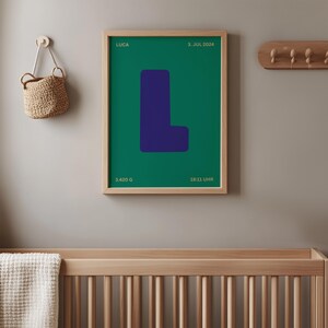 Geburtsposter Kinderzimmer