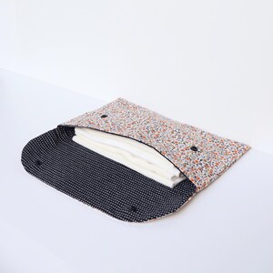 Nappy Wallet – Diaper Clutch with Snap Closure | Cotton Fabric Baby Change Organiser - Liberty Floral