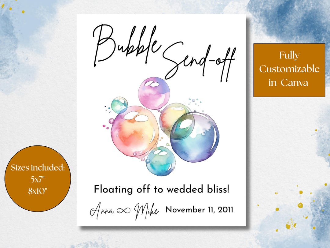 Backdraft For Send Off Bubble Send off Sign Printable Newlywed Send off Sign Modern Minimalist ...