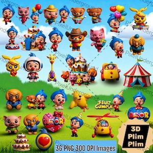 3D プリムプリム - PNG 画像 - パーティー用プリムプリム画像 - 誕生日の飾り - 背景画像 - プリムプリムケーキトッパー