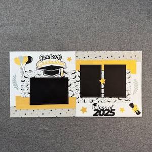 Página de álbum de recortes de graduación personalizada, kit de álbum de recortes de graduación personalizado, diseño de graduación, álbum de graduación