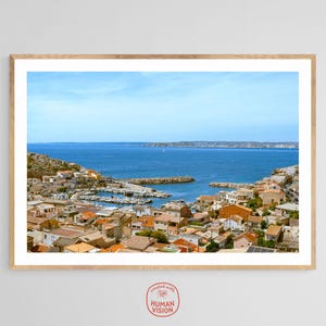 Póster de Provenza Les Goudes Marsella Francia / Arte paisajístico francés / Regalo de fotografía de viajes / Arte mural natural