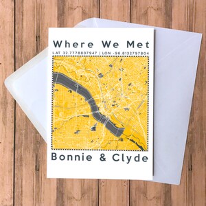 A5-wenskaart Gepersonaliseerd Where We Met-kaart - A5-kaart, Valentijnsdag verlovingskaart bruiloft