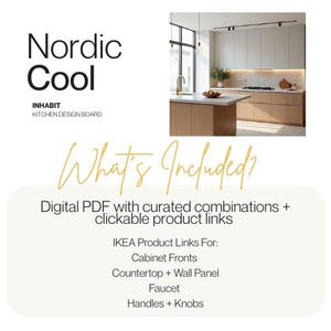 Paquete de diseño de cocina Nordic Cool de IKEA: Tablero de inspiración digital + enlaces de productos