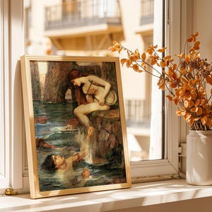 The Siren - John William Waterhouse - Art Print - Pre-Raphaelite Painting - Victorian Romance Art - Wall Decor - Famous Artwork