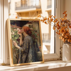 The Soul of the Rose - John William Waterhouse - Art Print - Pre-Raphaelite Painting - Victorian Romance Art - Wall Decor - Famous Artwork